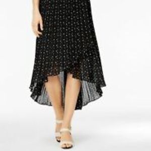 Black and white polka-dot skirt